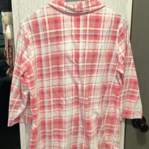NWOT. Kim Rogers Women’s Size M 2 Pc. Pink Plaid PJ Set - Picture 8 of 15